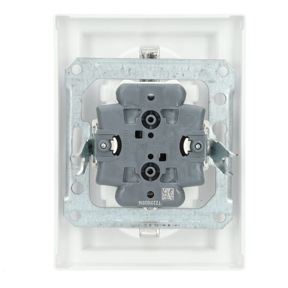 Miniatuur van Merten by Schneider Electric stopcontact 2-voudig met randaarde en kinderbeveiliging SCHUKO - M-Smart actief glanzend wit (MTN2420-1425)
