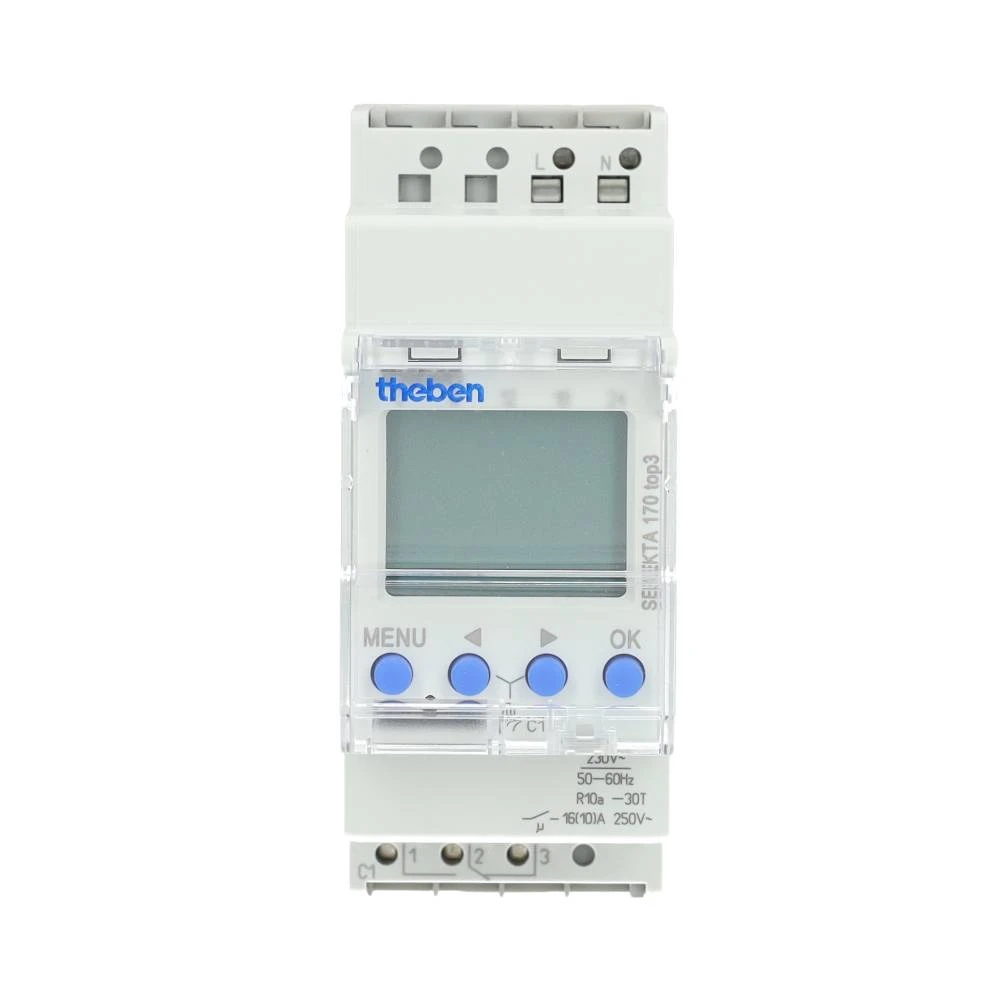 Miniatuur van Theben schakelklok 16A week- en 24-uurs programma astro 1NO/NC DIN-rail (1700130)