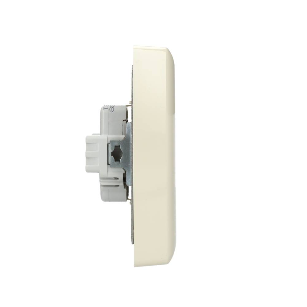 Miniatuur van Gira stopcontact inbouw met randaarde 2-voudig - standaard 55 crème wit (078801)