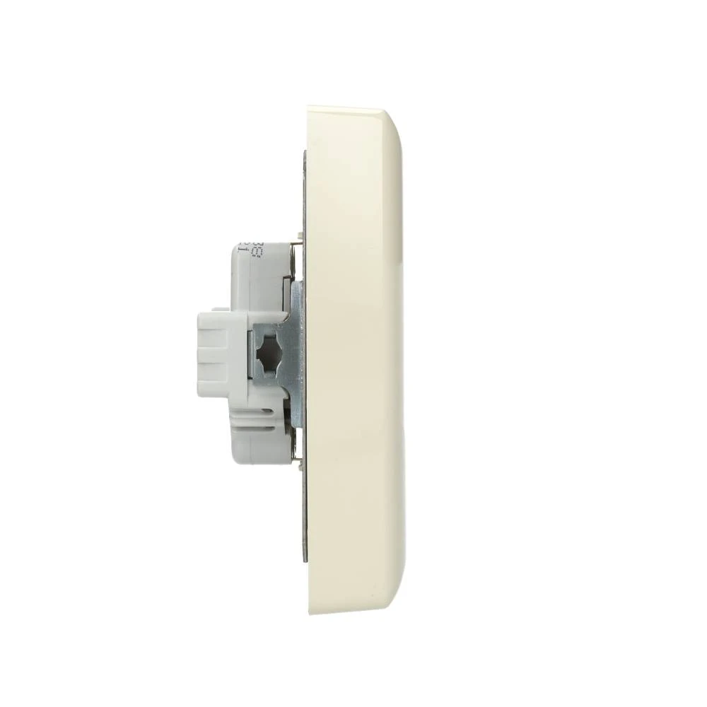 Miniatuur van Gira stopcontact inbouw met randaarde 2-voudig - standaard 55 crème wit (078801)