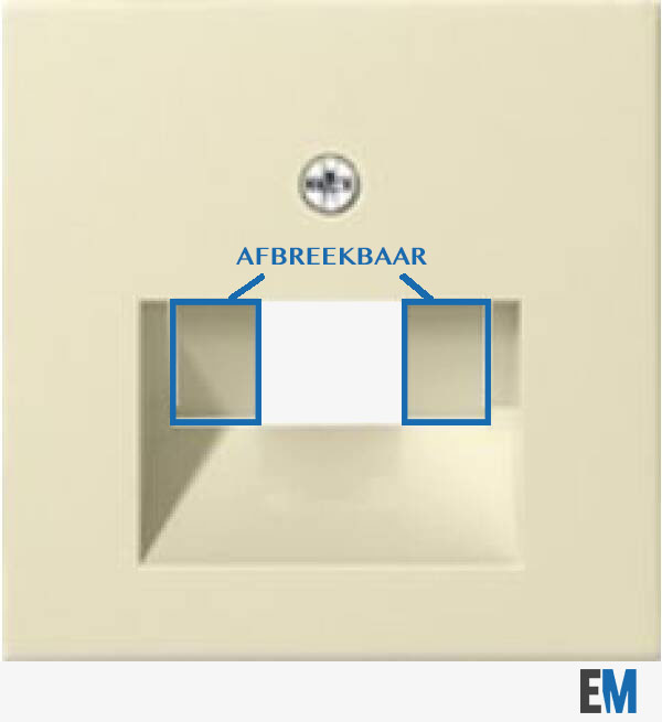 Miniatuur van Gira afdekking voor UAE/IAE netwerkaansluitdoos - systeem 55 crème wit (027001)