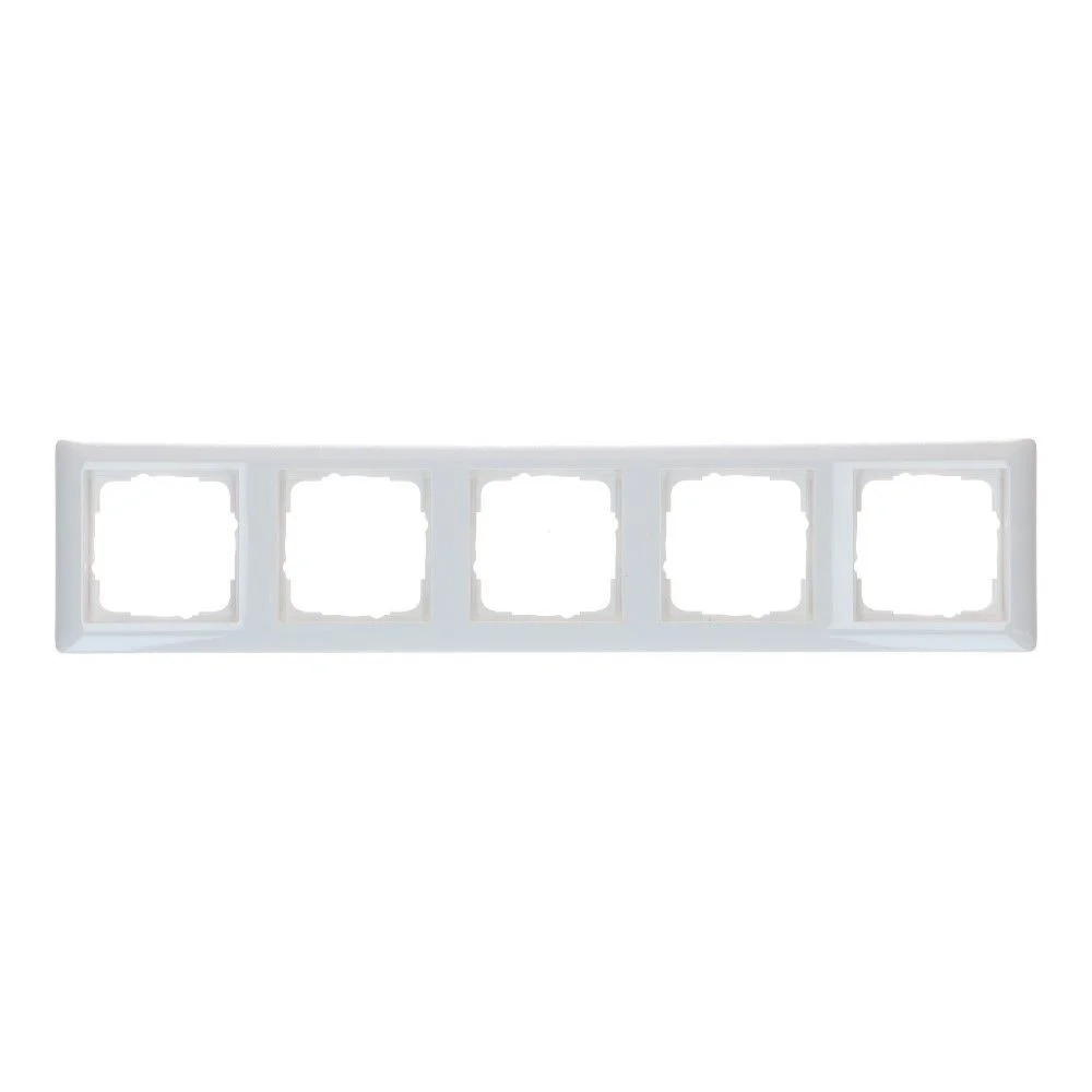 Miniatuur van Gira afdekraam 5-voudig - standaard 55 zuiver wit glanzend (021503)