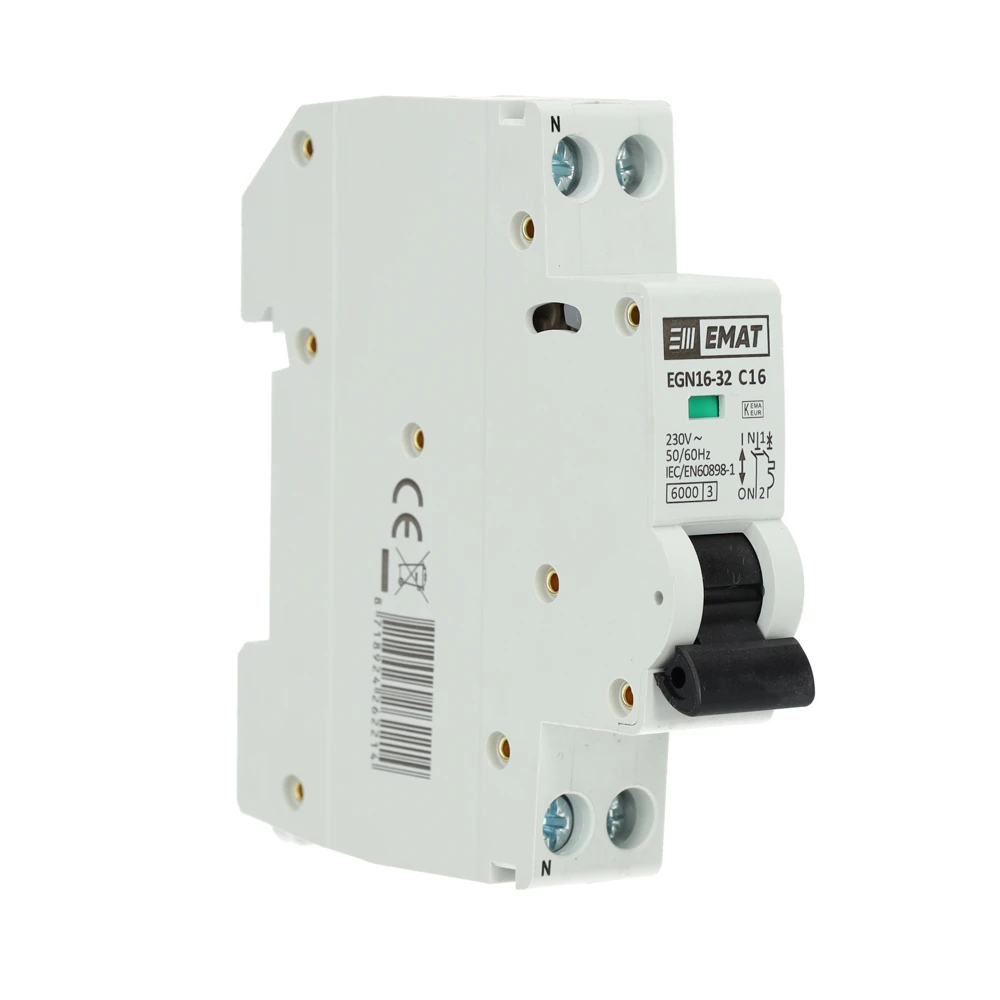 Miniatuur van EMAT installatieautomaat C16 1-fase (1P+N) 6kA (85001005)