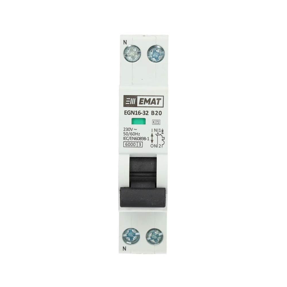 Miniatuur van EMAT installatieautomaat B20 1-fase (1P+N) 6kA (85001006)