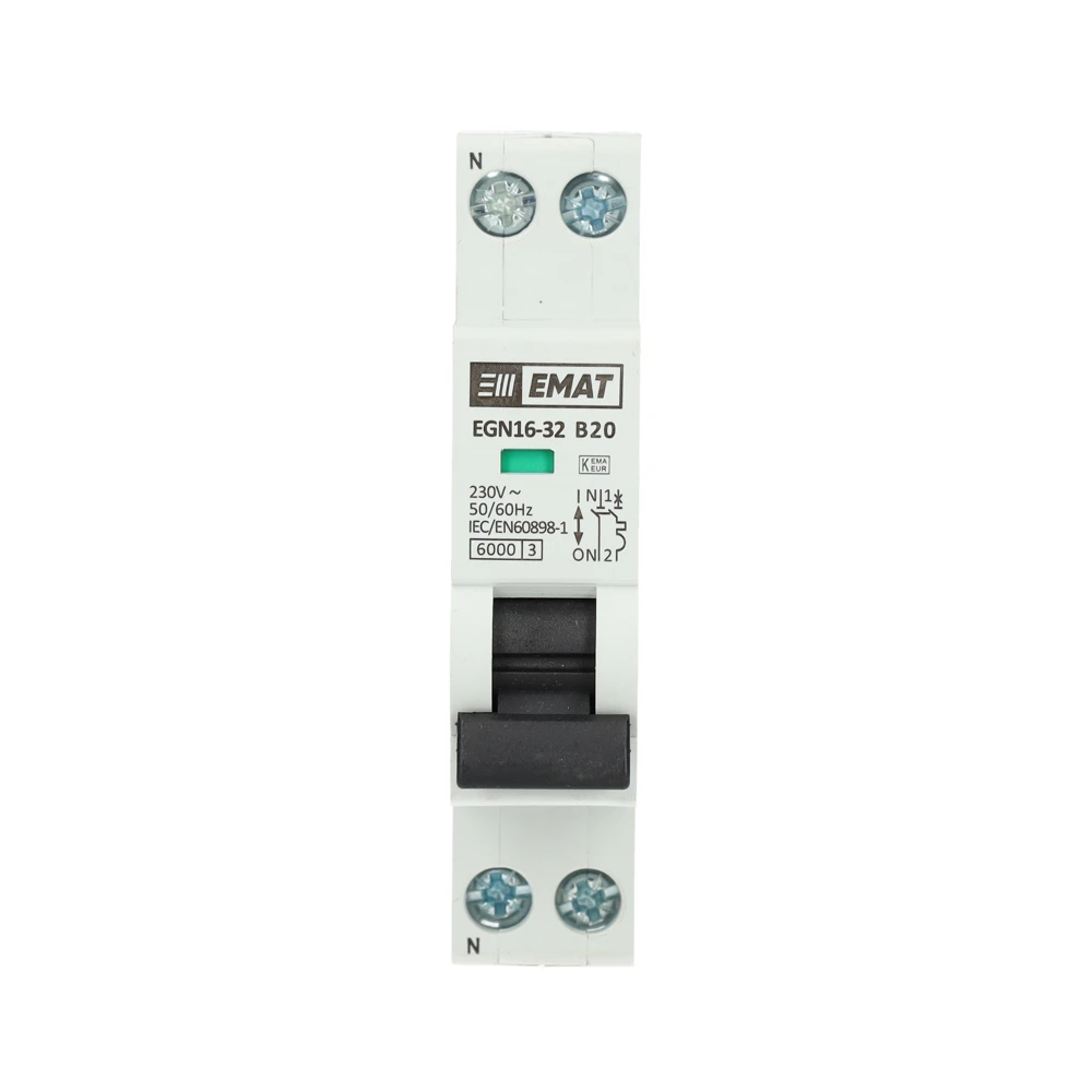 Miniatuur van EMAT installatieautomaat B20 1-fase (1P+N) 6kA (85001006)