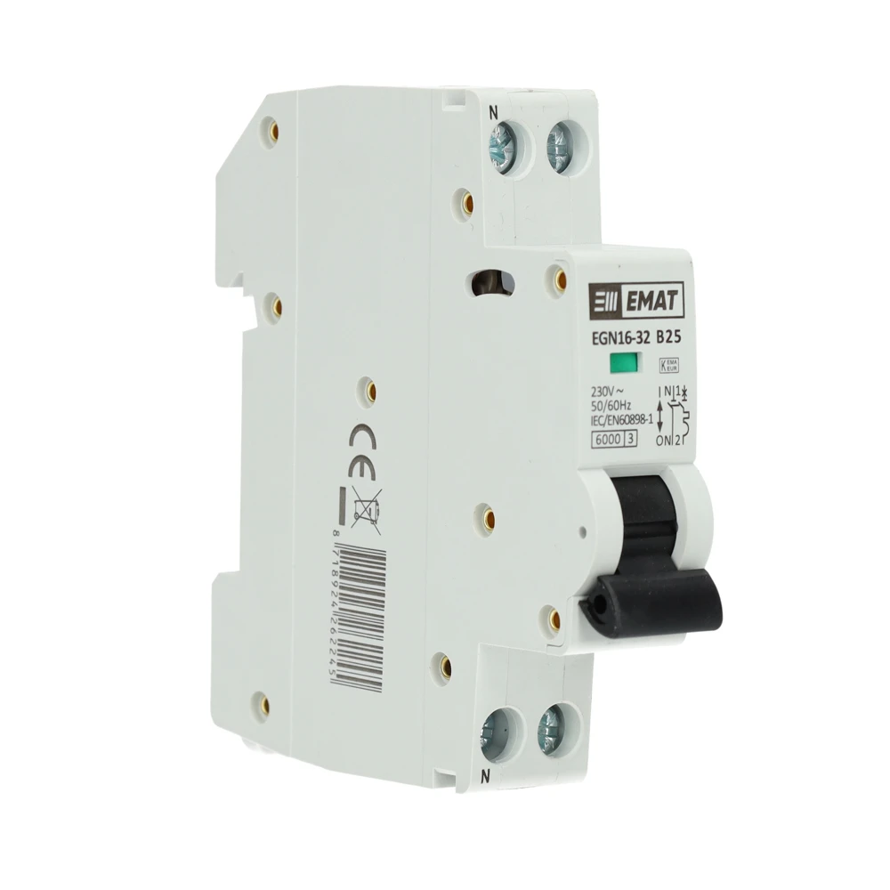 Miniatuur van EMAT installatieautomaat B25 1-fase (1P+N) 6kA (85001008)