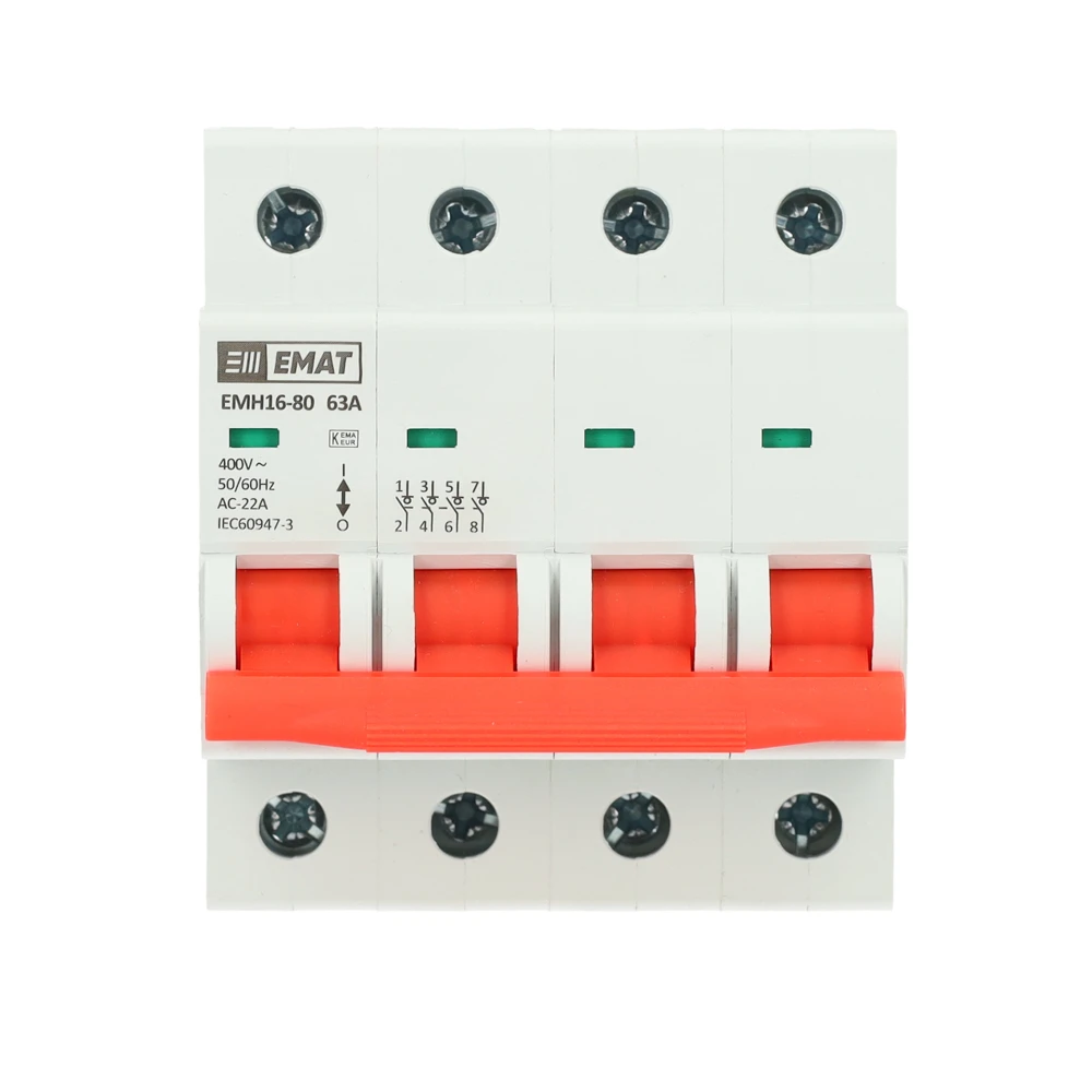 Miniatuur van EMAT hoofdschakelaar 63A 3-fase (4P) (85005003)