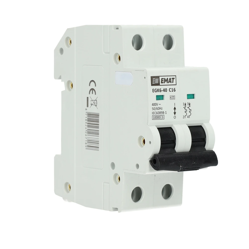 Miniatuur van EMAT installatieautomaat 2-polig 16A C-kar (85001015)