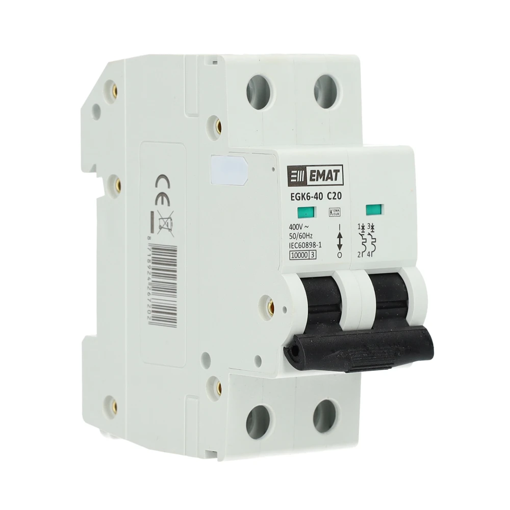 Miniatuur van EMAT installatieautomaat 2-polig 20A C-kar (85001017)