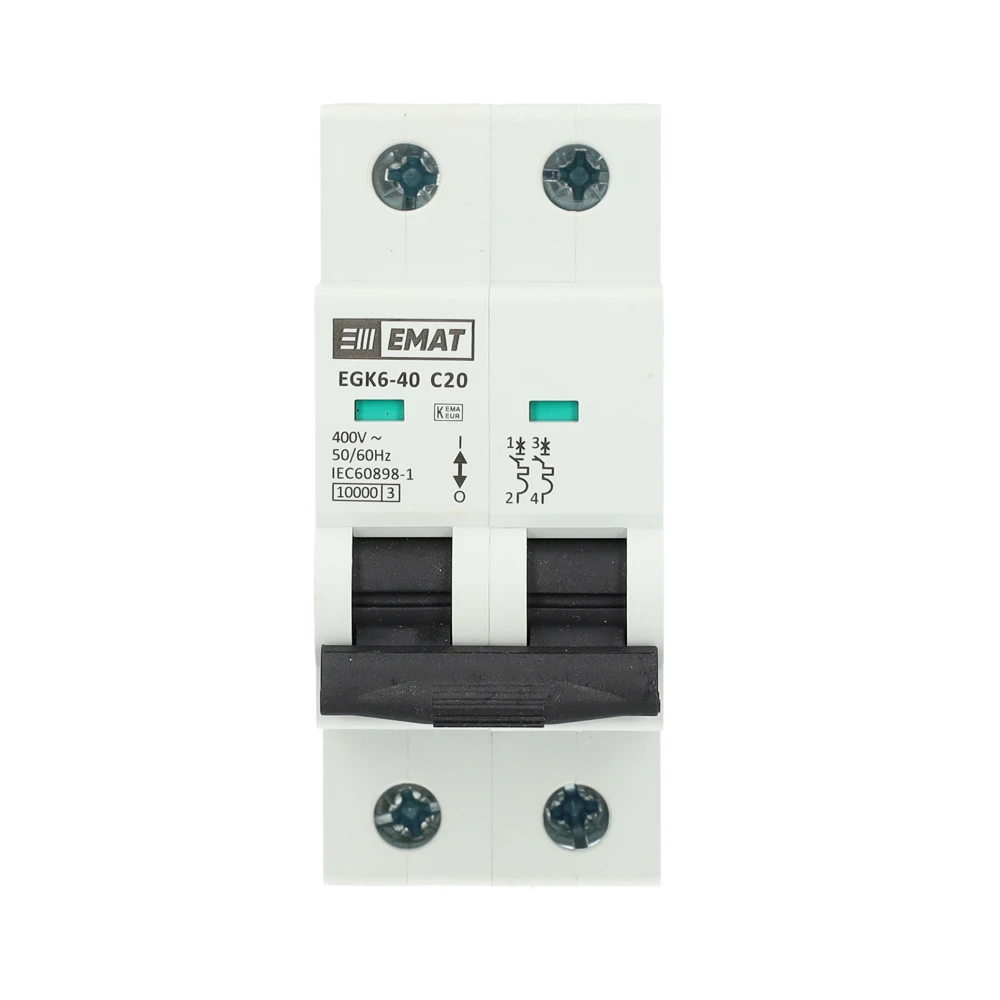 Miniatuur van EMAT installatieautomaat 2-polig 20A C-kar (85001017)