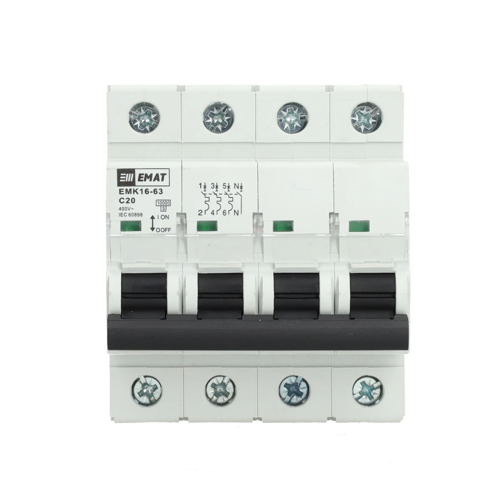Miniatuur van EMAT installatieautomaat C20 3-fase (3P+N) 10kA (85004007)