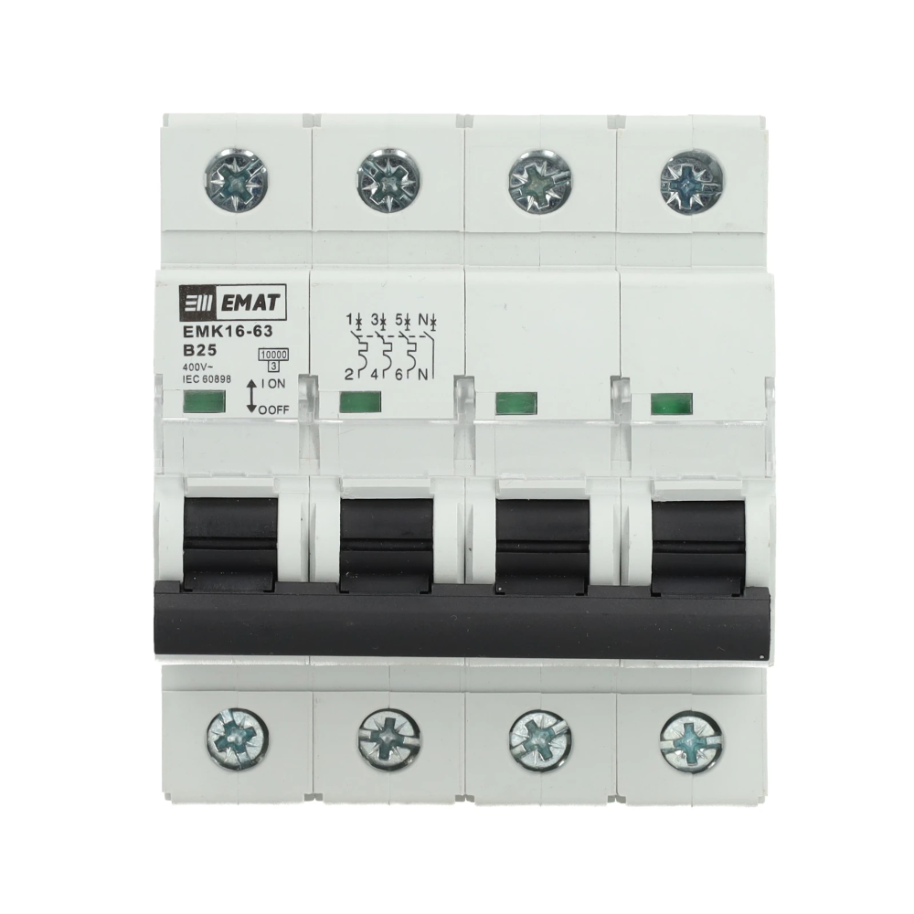 Miniatuur van EMAT installatieautomaat B25 3-fase (3P+N) 10kA (85004008)