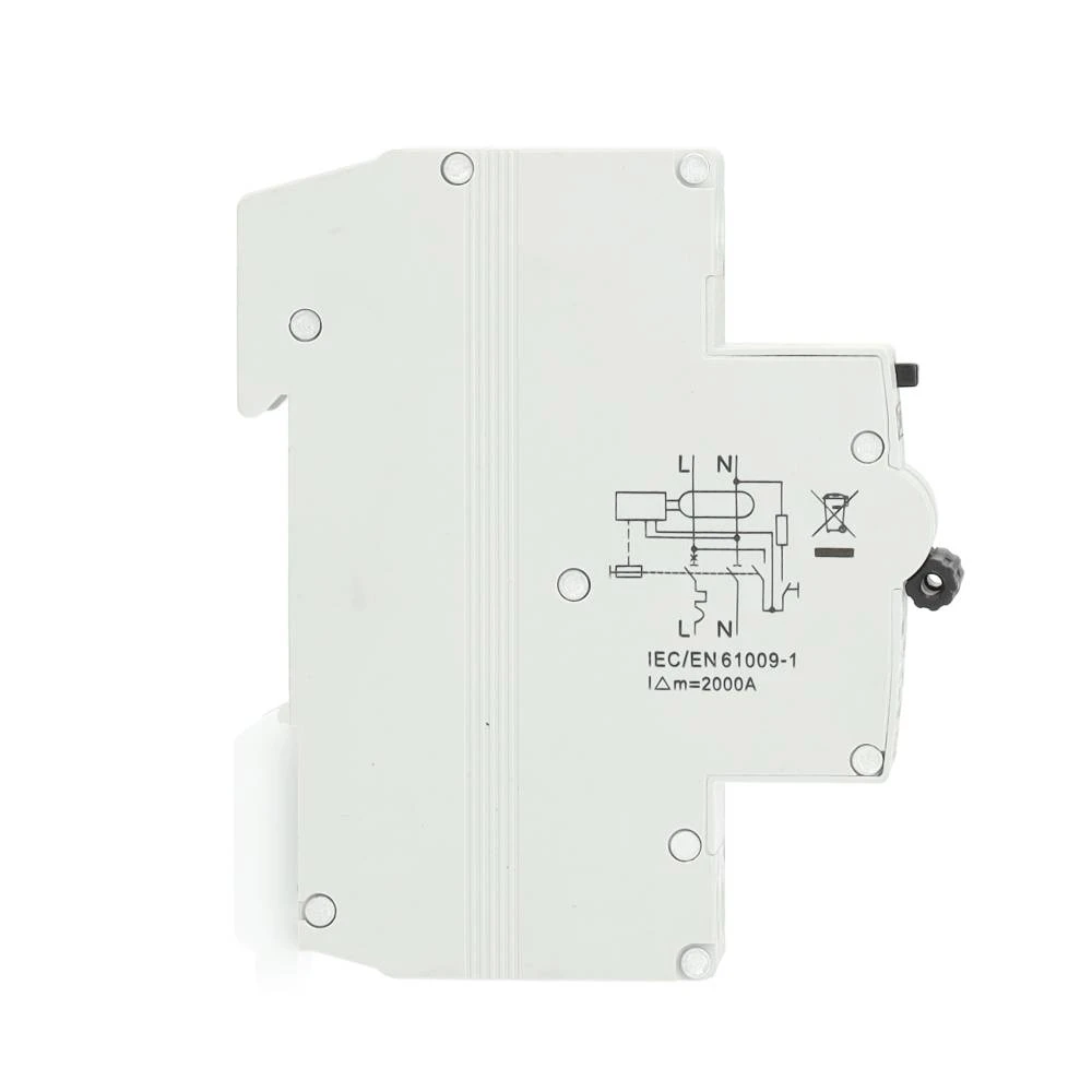 Miniatuur van EMAT aardlekautomaat 1-polig+nul 10A B-kar 30mA (85006002)