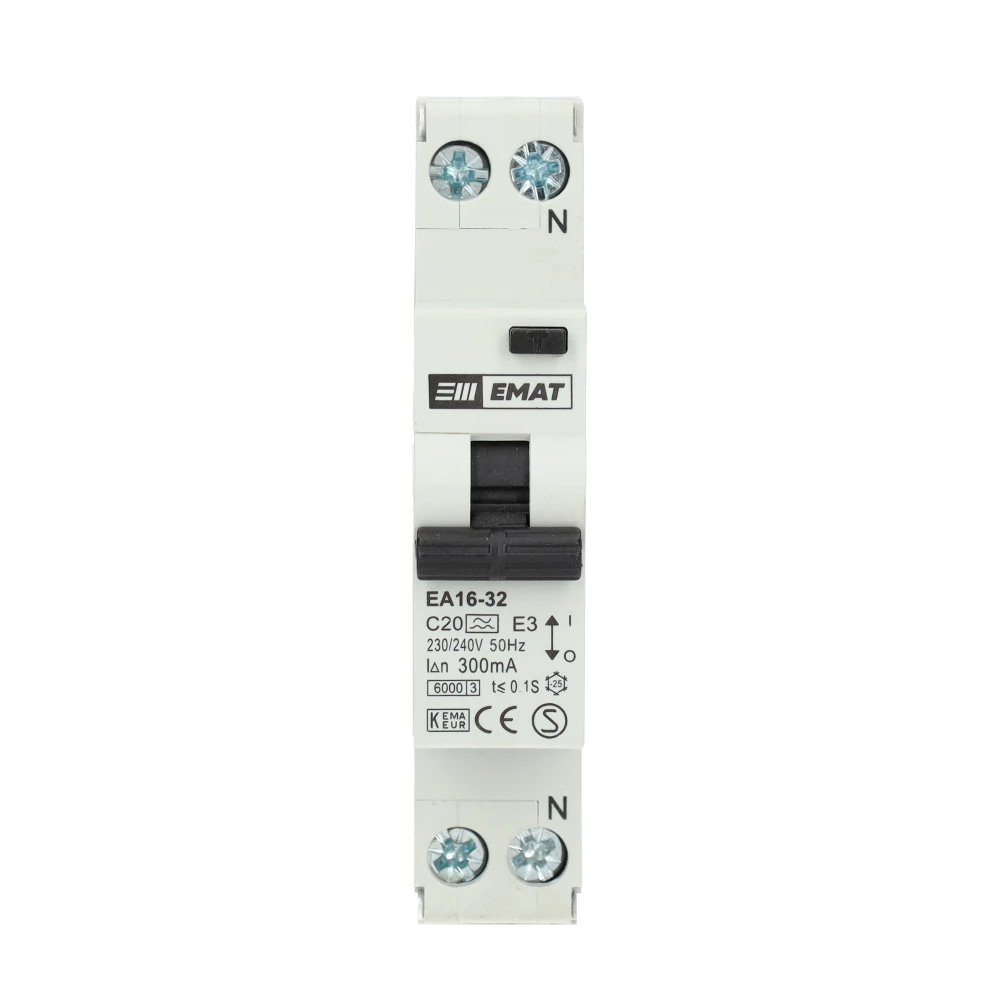 Miniatuur van EMAT aardlekautomaat C20 1P+N 300mA Type A (85006019)