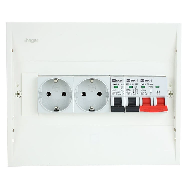 Miniatuur van EMAT PV-verdeler 2x B16 groep 2x WCD en hoofdschakelaar (PV0003)