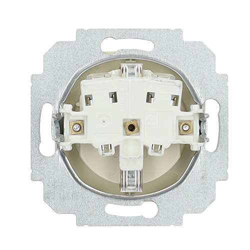 Miniatuur van EMAT stopcontact inbouw 1-voudig randaarde - creme (EMATS000)