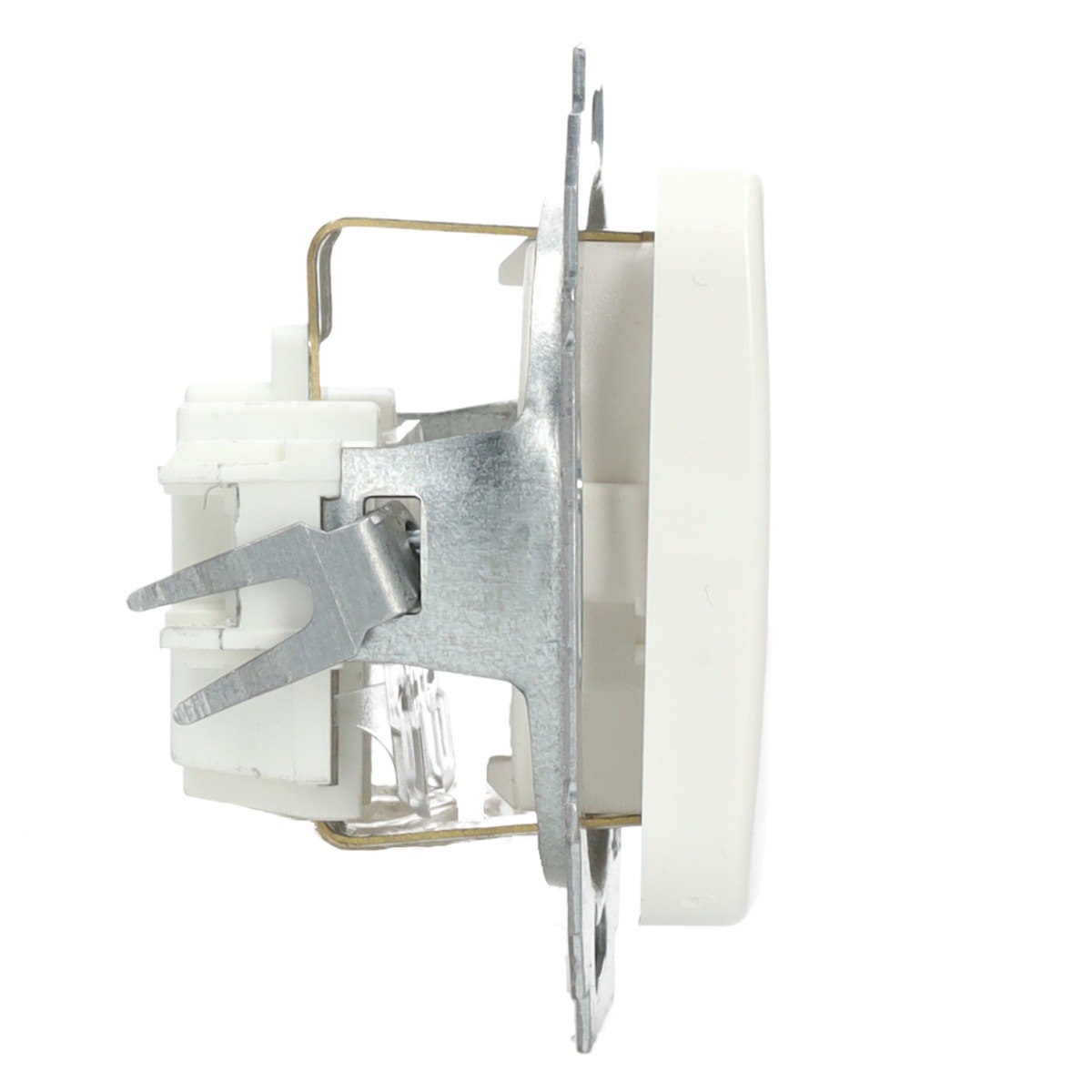 Miniatuur van EMAT stopcontact inbouw 1-voudig randaarde - wit (EMATS014)