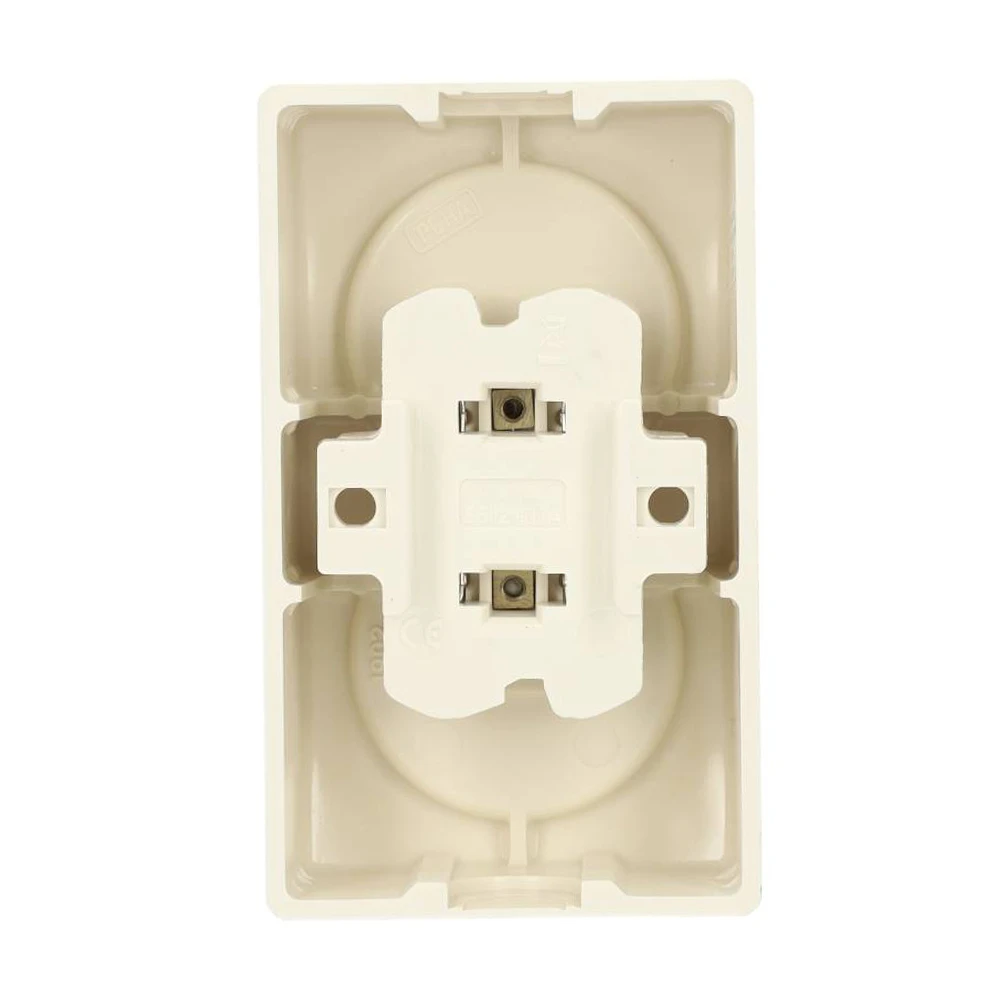 Miniatuur van PEHA opbouw stopcontact 2-voudig zonder randaarde 16A 250V - crème wit (H 1902)