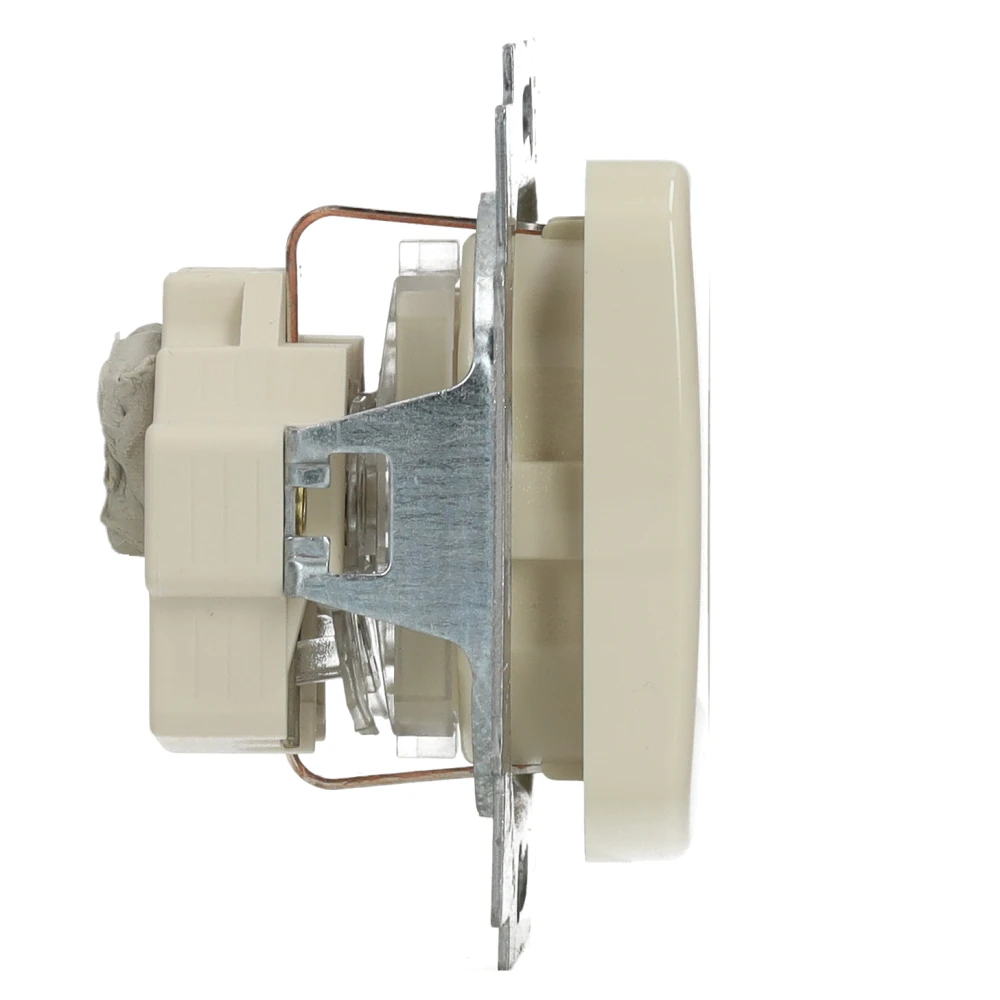 Miniatuur van Busch-Jaeger stopcontact met randaarde en kinderbeveiliging 1-voudig - SI crème (20 EUCKS-212-503)