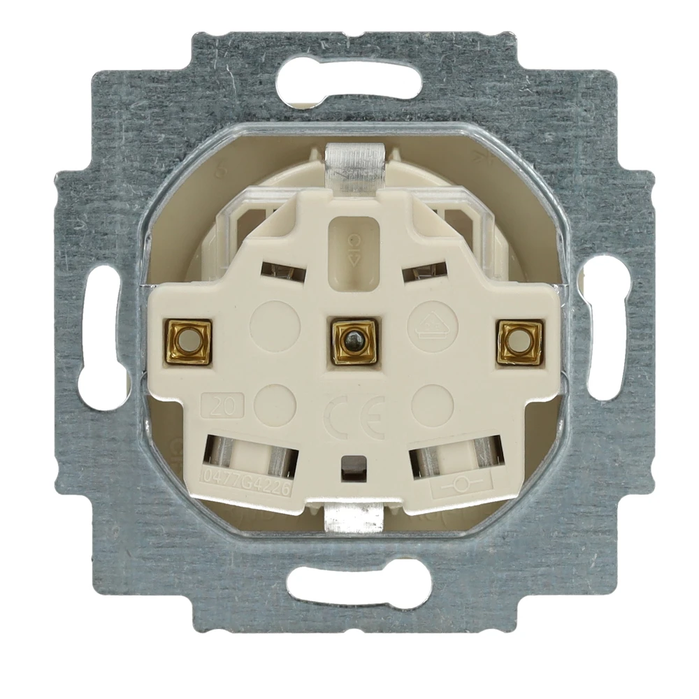 Miniatuur van Busch-Jaeger stopcontact met randaarde en kinderbeveiliging 1-voudig - SI crème (20 EUCKS-212-503)