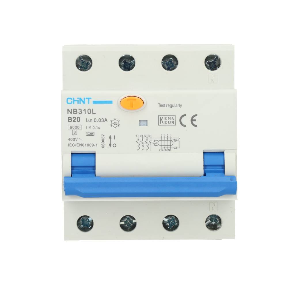 Miniatuur van Chint aardlekautomaat 20A 30mA type A 3-fase (3P+N) 6kA (2015B20)