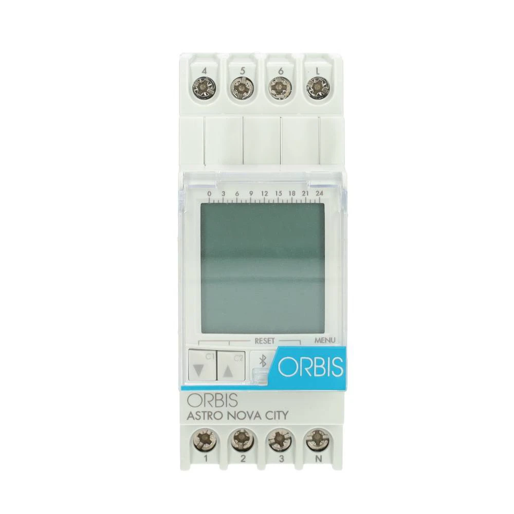 Miniatuur van Orbis schakelklok 16A jaar-, week- en 24-uurs programma astro 2NO/NC DIN-rail (OB178012)