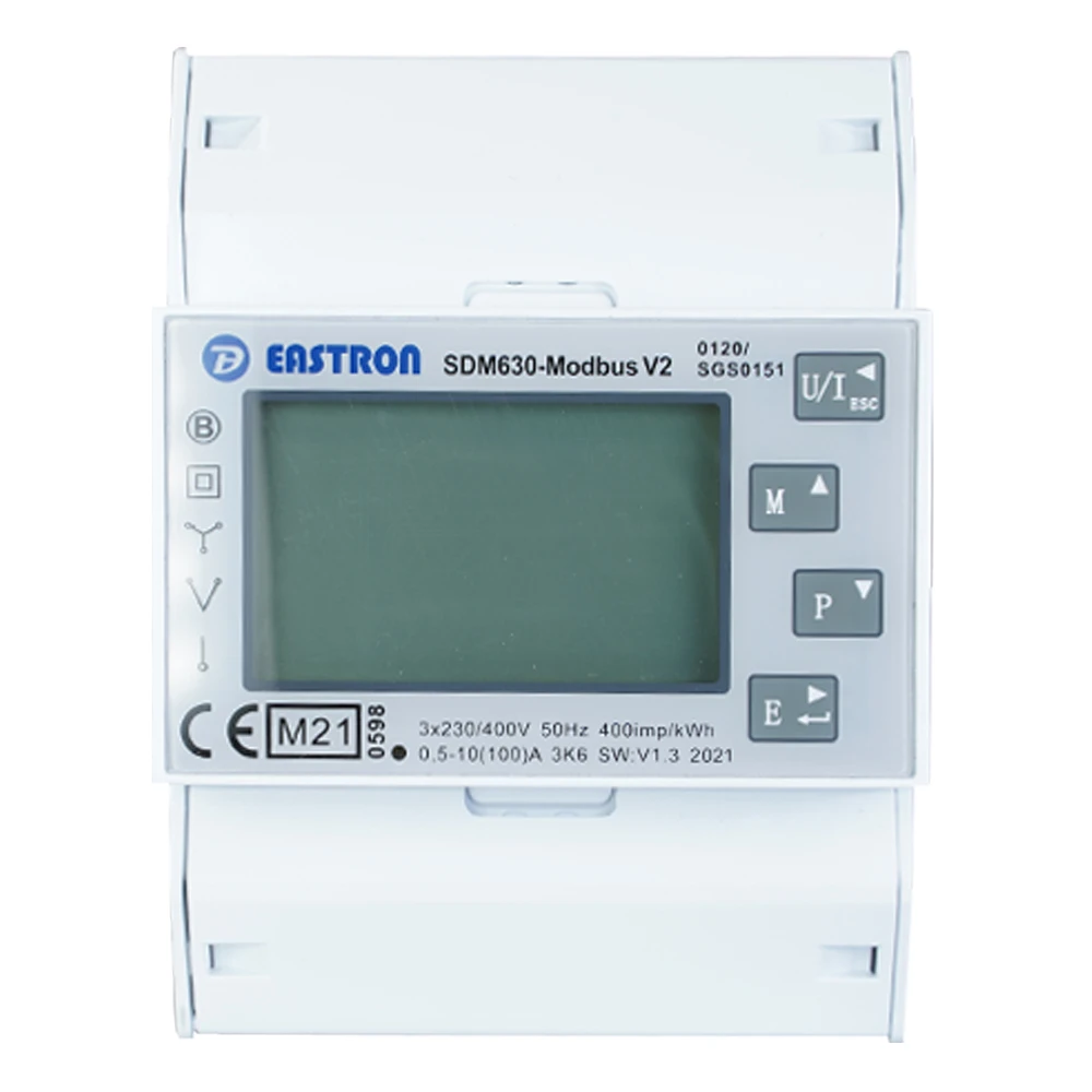 Miniatuur van Eastron kWh meter 100A 3-fase digitaal Modbus MID afname/levering (SDM630MODBUS)