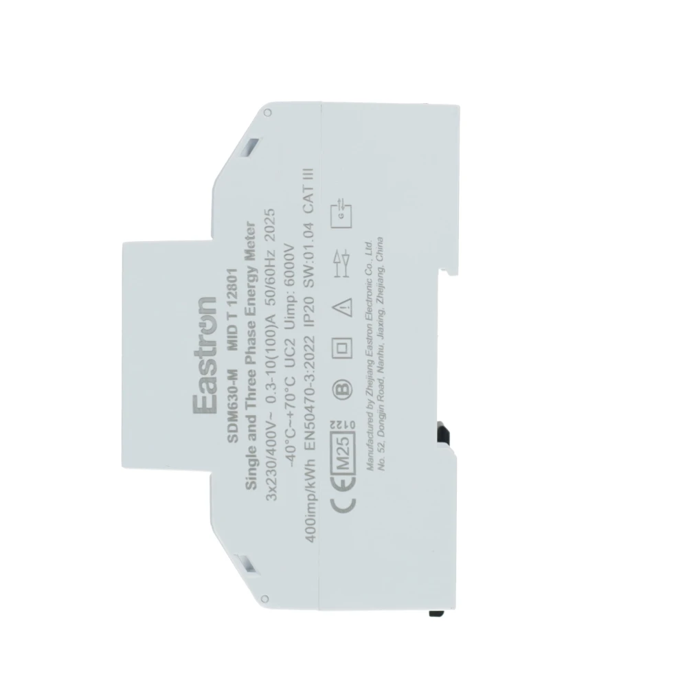 Miniatuur van Eastron energiemeter 100A 3-fase direct MID Klasse B Modbus RS485 afname/levering (SDM630MODBUS)