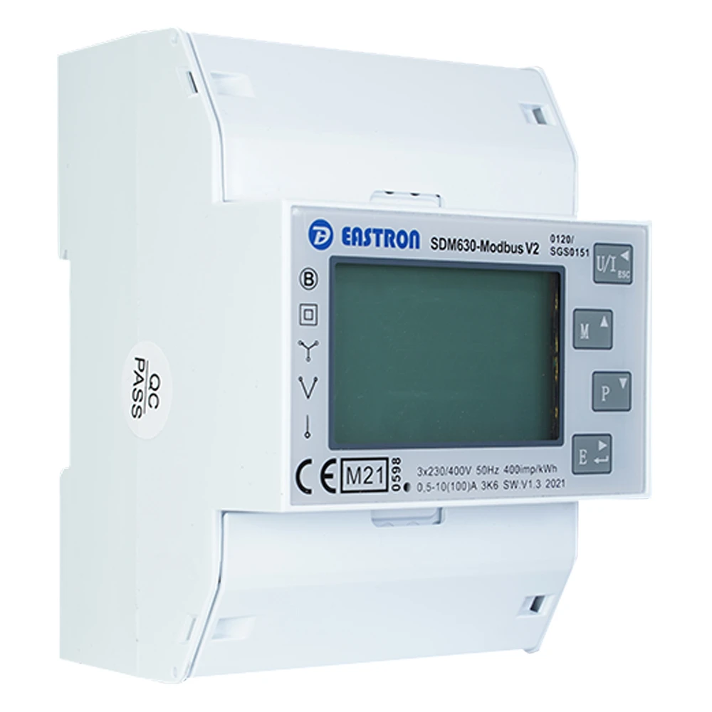 Miniatuur van Eastron kWh meter 100A 3-fase digitaal Modbus MID afname/levering (SDM630MODBUS)