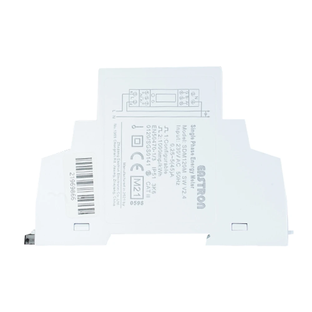 Miniatuur van Eastron energiemeter 45A 1-fase digitaal MID Klasse B Modbus afname/levering (SDM120MODBUS)