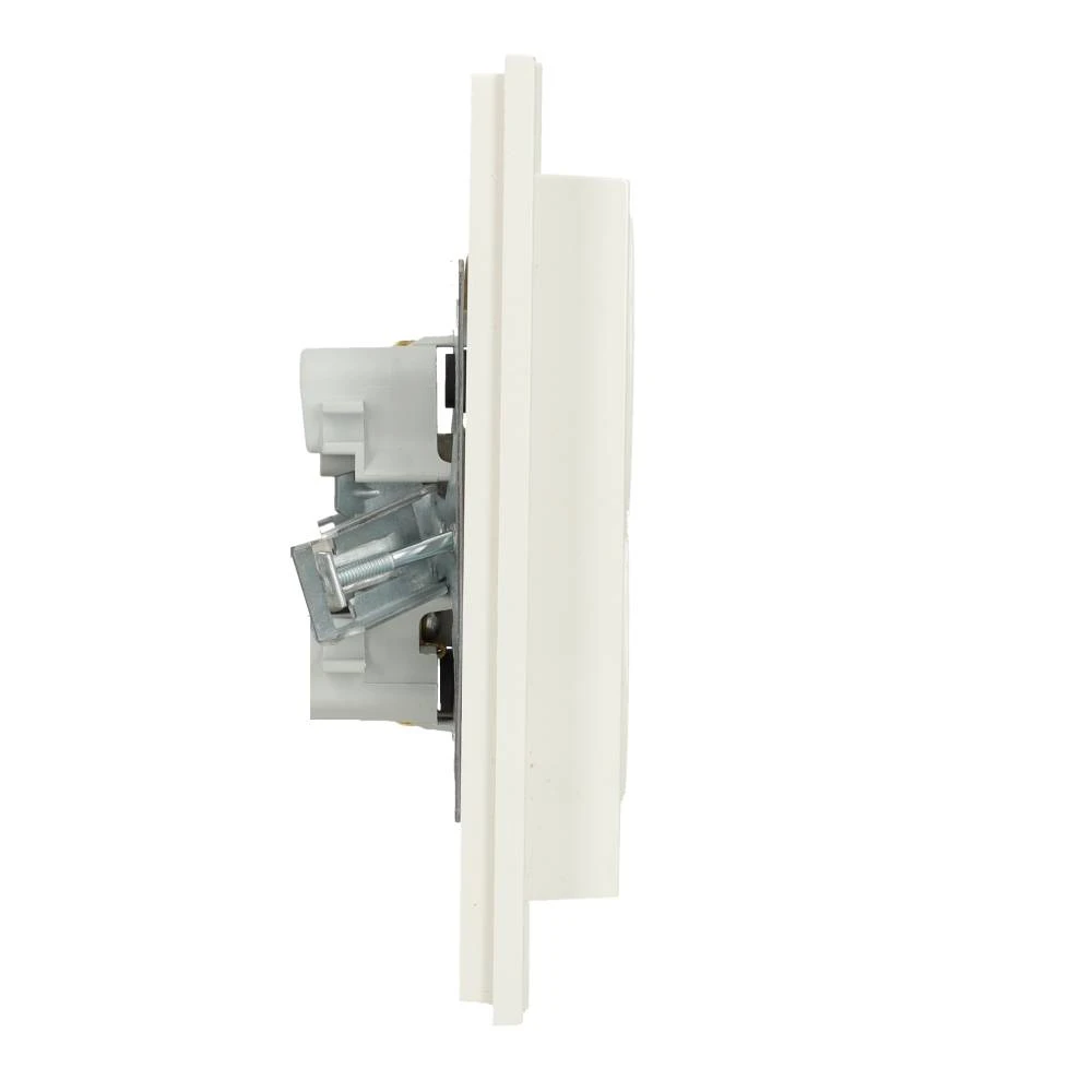 Miniatuur van Kopp 2-voudig stopcontact met randaarde voor enkele inbouwdoos - HK07 helder wit (929529008)