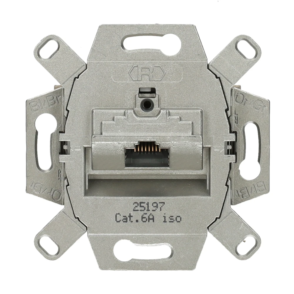 Miniatuur van Rutenbeck universele data wandcontactdoos UAE inbouw basiselement UTP 1-voudig Cat6A (39070)