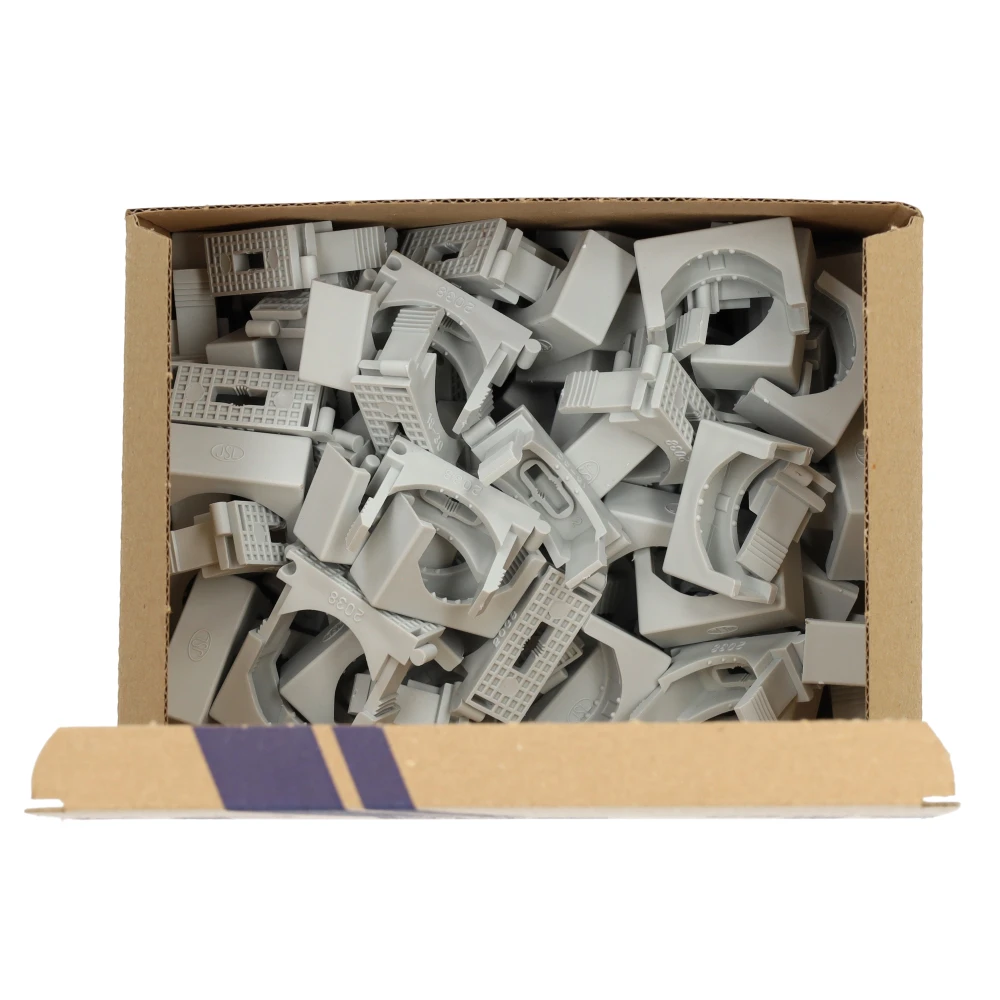 Miniatuur van JSL zadel gesloten 18-30mm onbehandeld kunststof grijs - per 50 stuks (152100054)