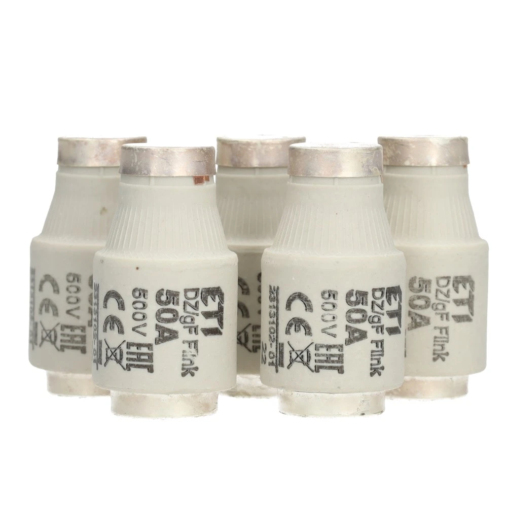 Miniatuur van ETI zekering 50A snel DIII per 5 stuks