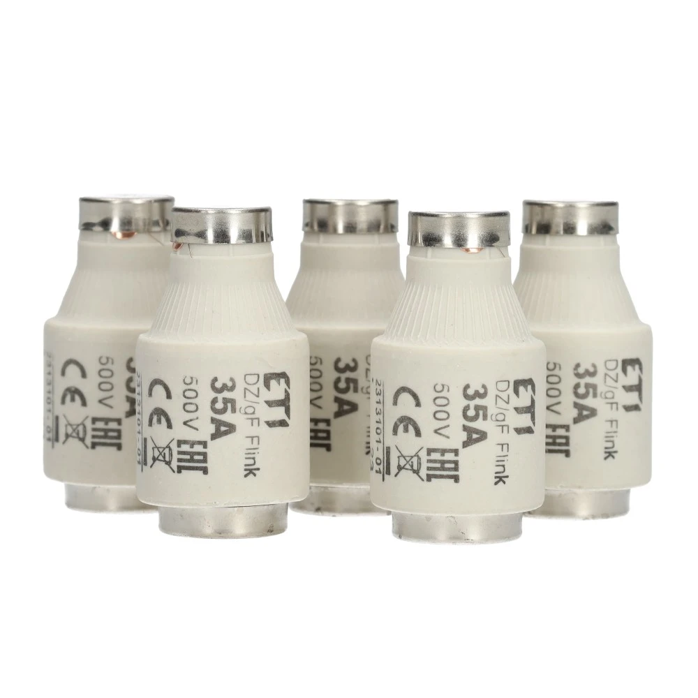 Miniatuur van ETI zekering 35A snel DIII per 5 stuks