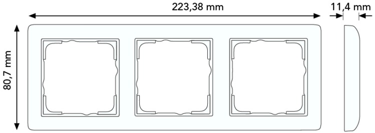 Miniatuur van Gira afdekraam 3-voudig - standaard 55 zuiver wit mat (021304)