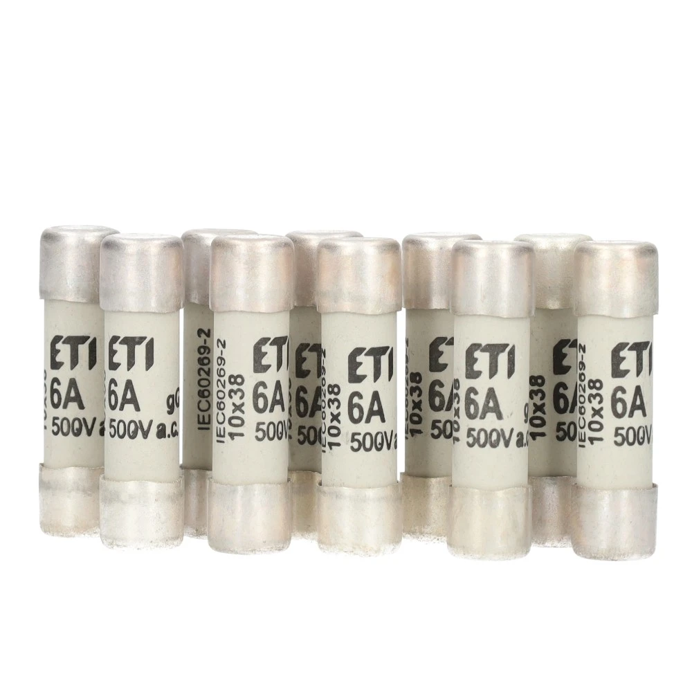 Miniatuur van buiszekering 6A Ø10x38mm per 10 stuks