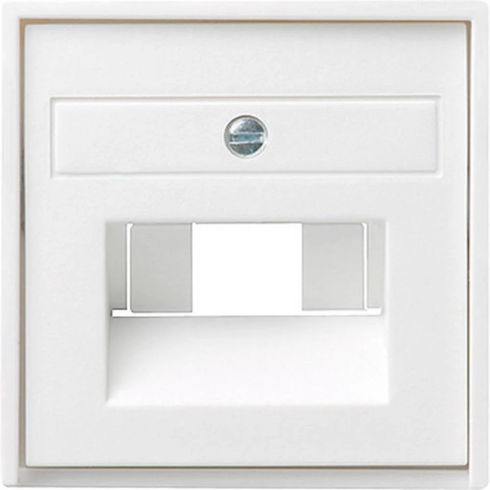 Miniatuur van Gira centraalplaat UAE/IAE netwerkaansluitdoos - systeem 55 zuiver wit mat (027027)