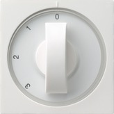 Miniatuur van Gira centraalplaat 3-standen schakelaar inzetplaat/knop - systeem 55 zuiver wit mat (066927)