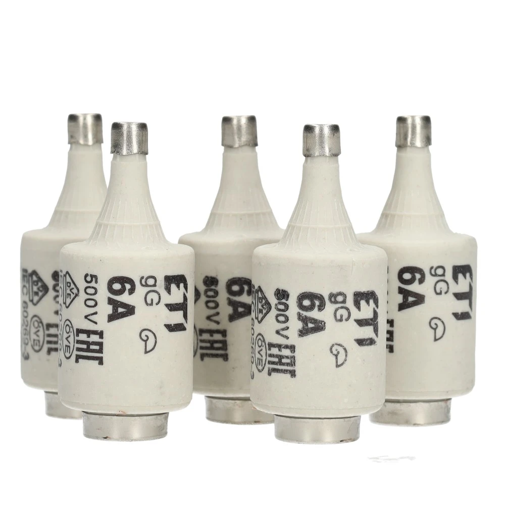 Miniatuur van ETI zekering 6A traag DII per 5 stuks