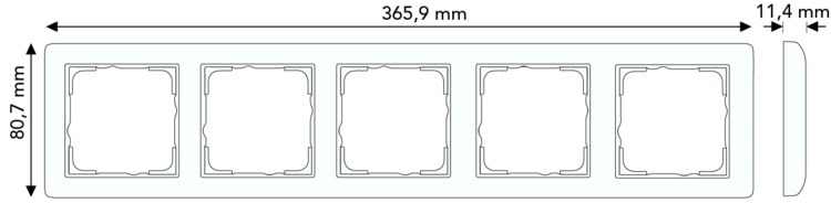 Miniatuur van Gira afdekraam 5-voudig - standaard 55 zuiver wit mat (021504)