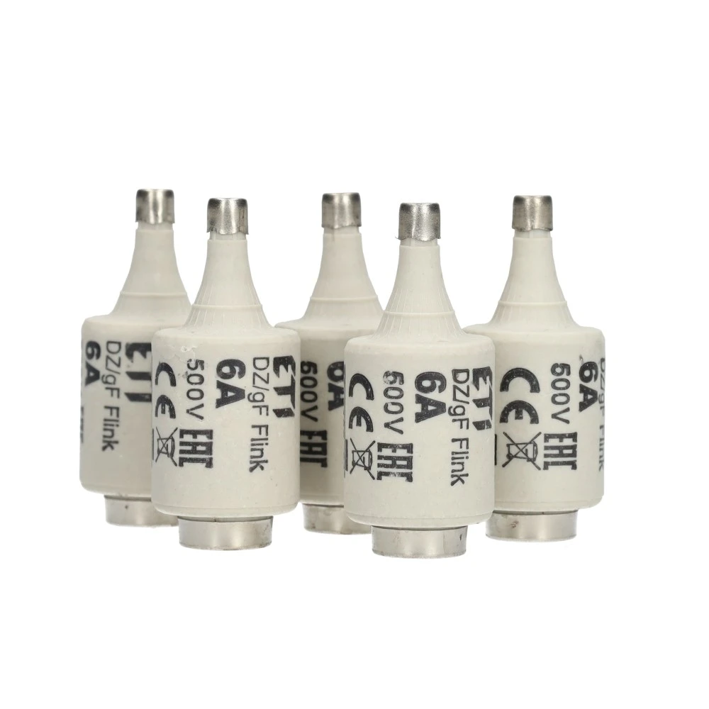 Miniatuur van ETI zekering 6A snel DII per 5 stuks
