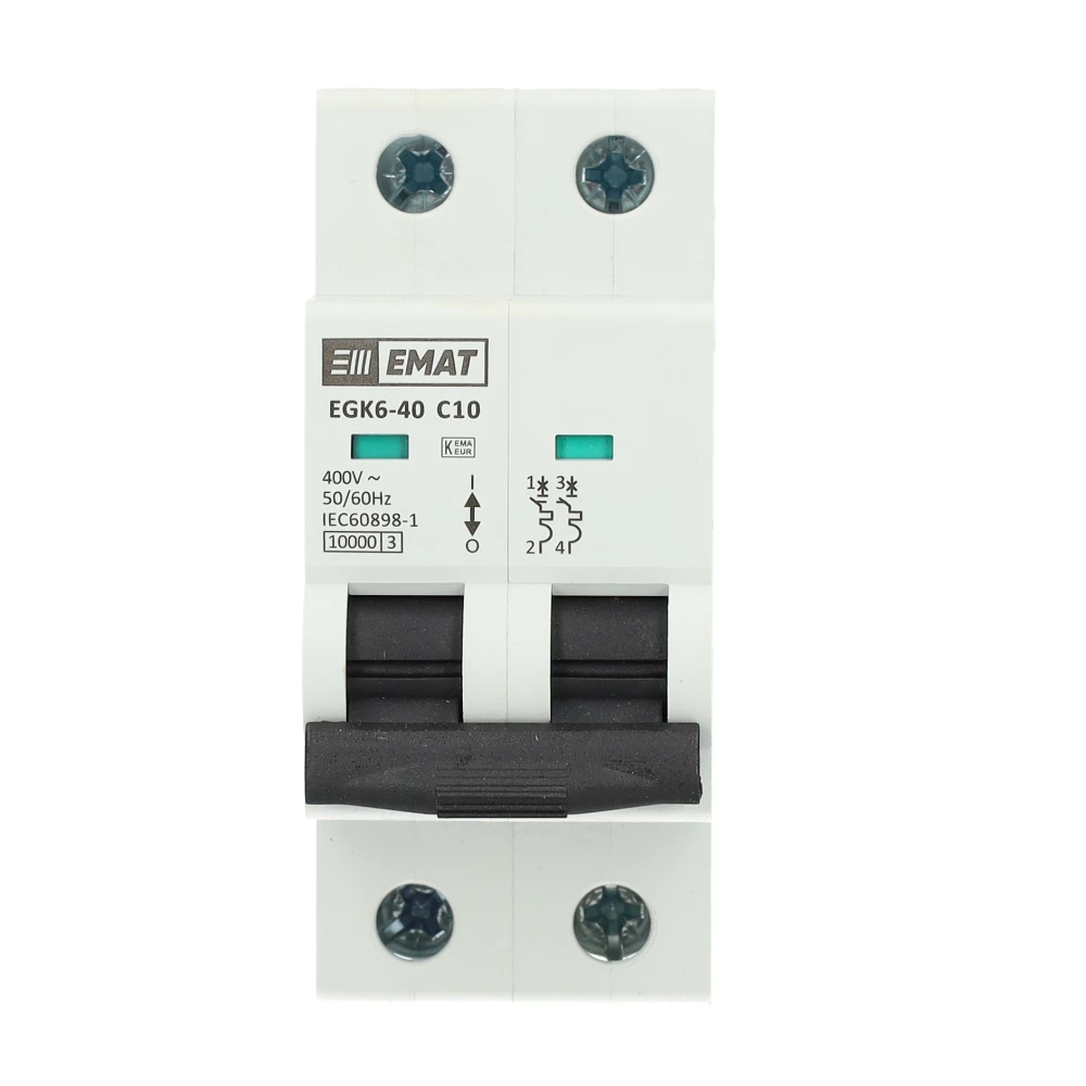 Miniatuur van EMAT installatieautomaat 2-polig 10A C-kar (85001013)