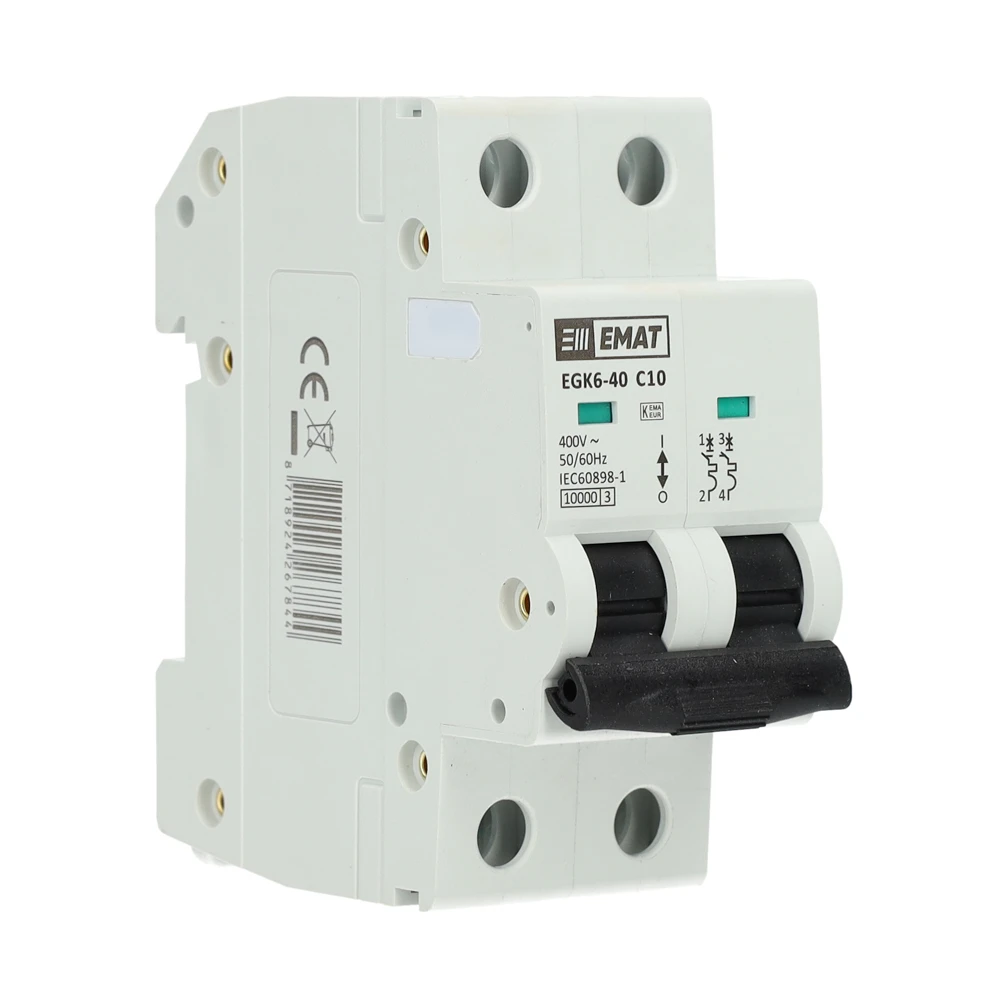 Miniatuur van EMAT installatieautomaat 2-polig 10A C-kar (85001013)