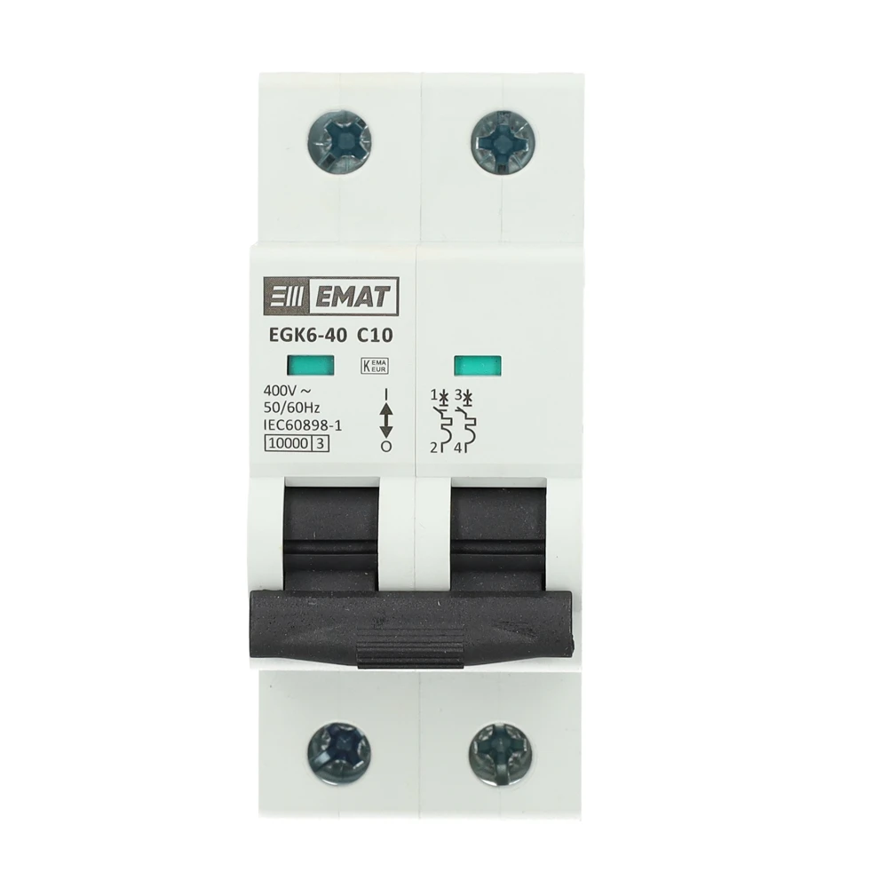 Miniatuur van EMAT installatieautomaat 2-polig 10A C-kar (85001013)