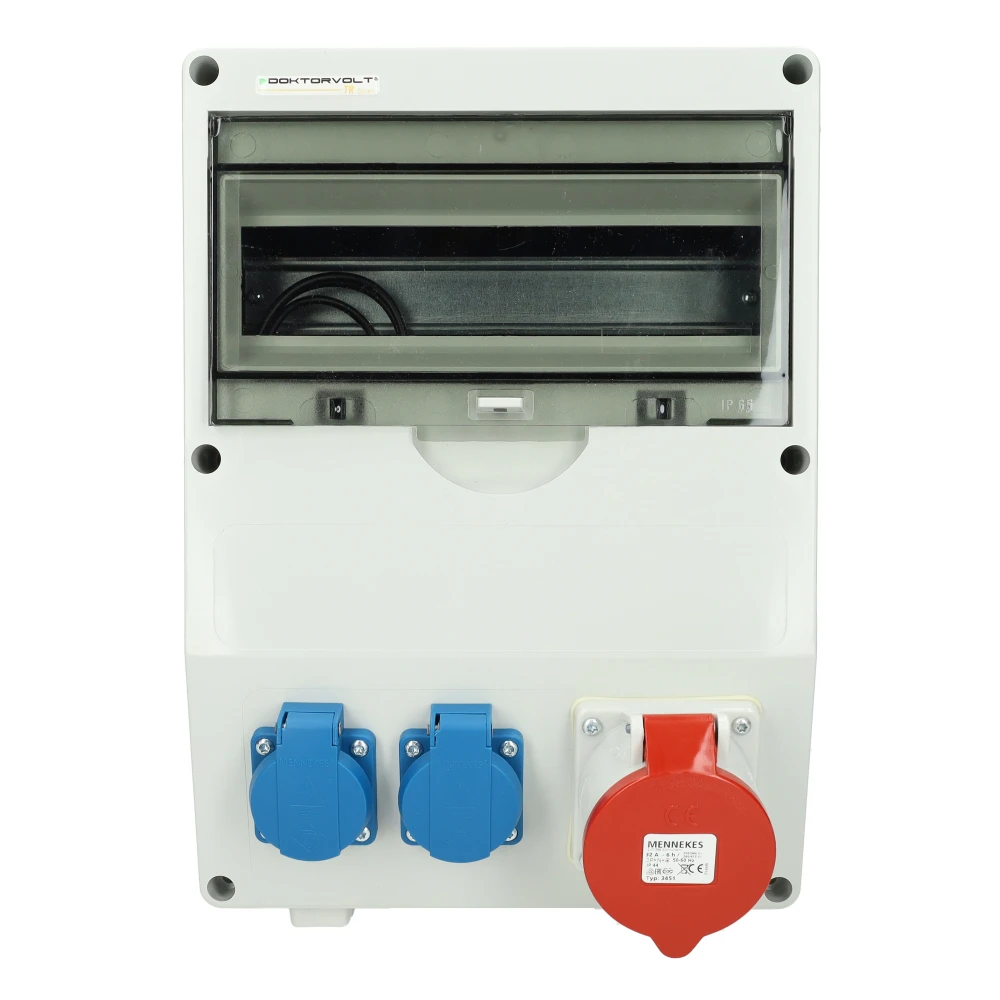Miniatuur van EMAT ledige kunststof wandverdeler IP44 met 1x CEE 5P 16A en 2x schuko 16A (85016000)