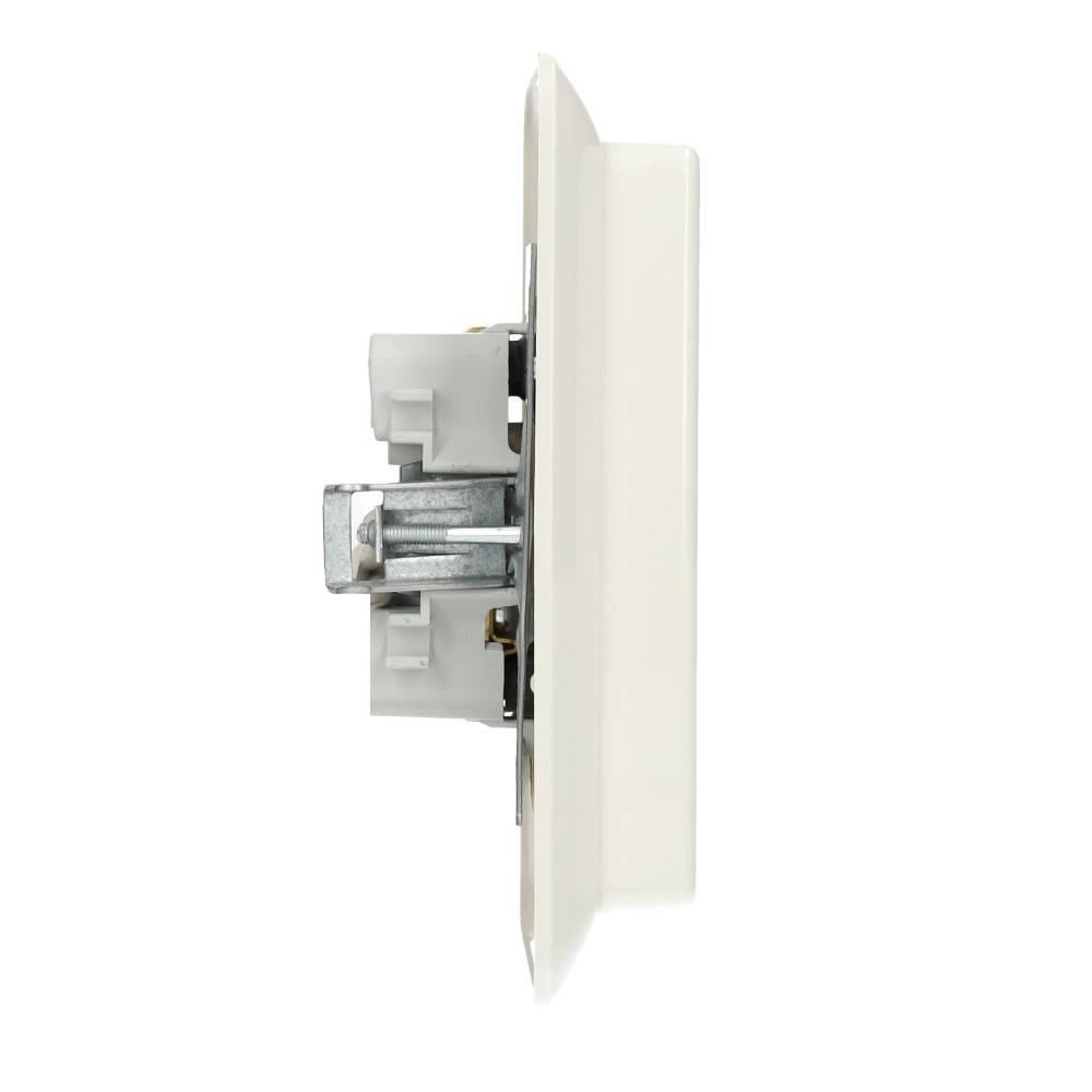 Miniatuur van Kopp RIVO stopcontact half opbouw met randaarde zonder kinderbeveiliging 2-voudig wit