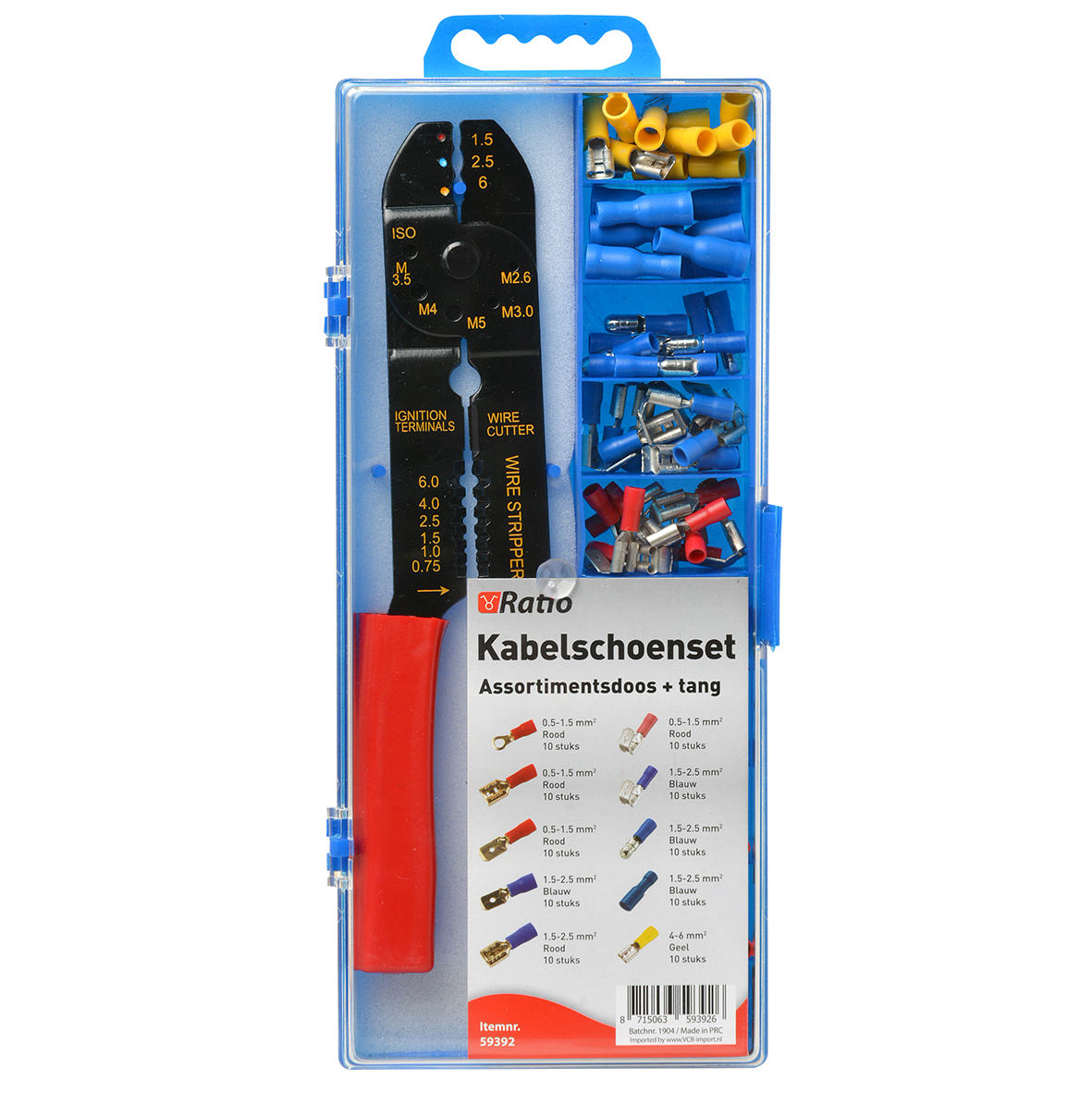 Miniatuur van Kabelschoenset incl. tang
