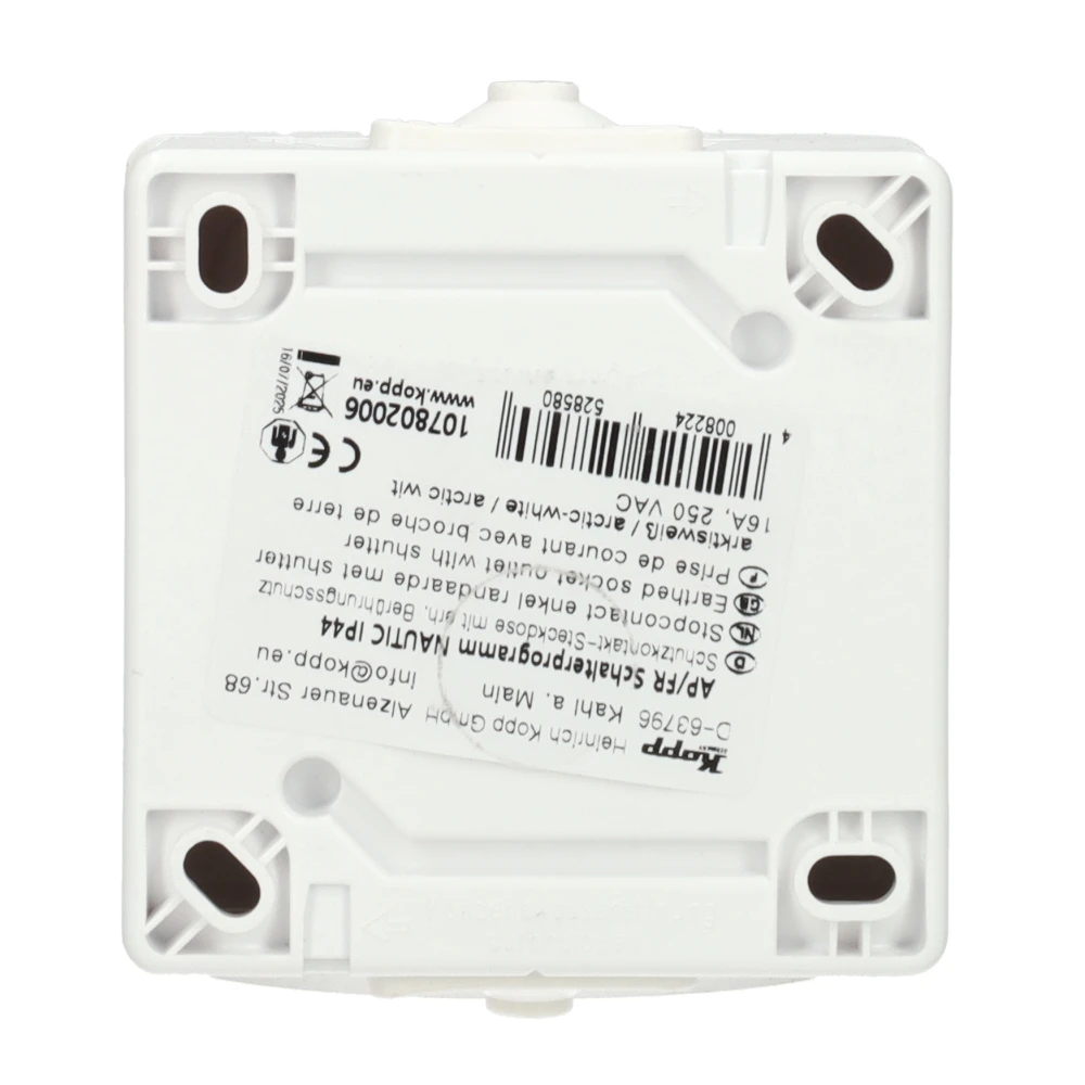 Miniatuur van Kopp NAUTIC stopcontact ip44 met randaarde 1-voudig opbouw wit