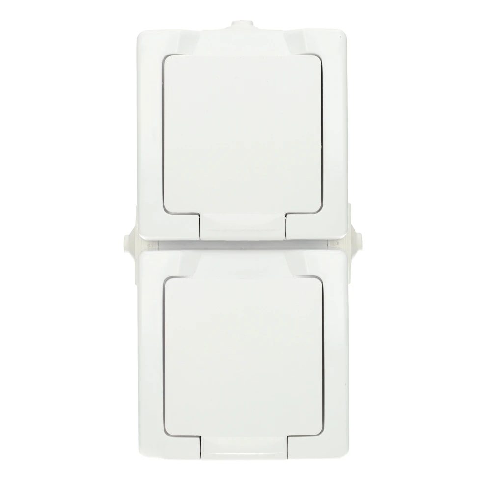 Miniatuur van Kopp NAUTIC stopcontact ip44 verticaal met randaarde 2-voudig opbouw wit